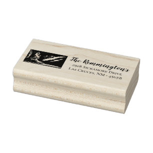 Personalised Return Address Stamp Cowboy Boots Bar