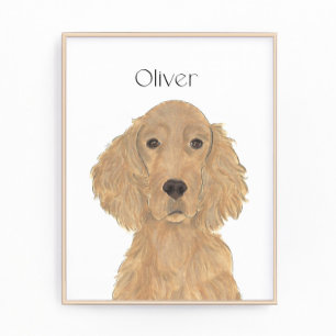 Personalised Reversible Irish Setter Art Photo Print