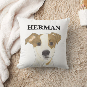 Personalised Reversible Jack Russell Terrier Cushion