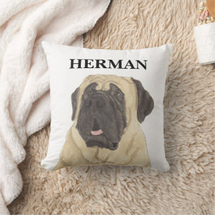 Personalised Reversible Mastiff Cushion