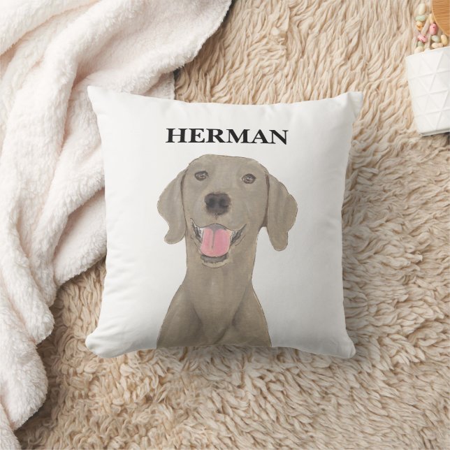 Personalised Reversible Weimaraner Cushion (Blanket)