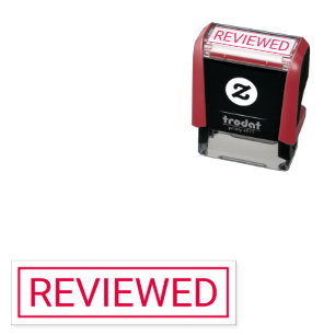 Personalised Reviewed Checked Stamp Self Ink Desig