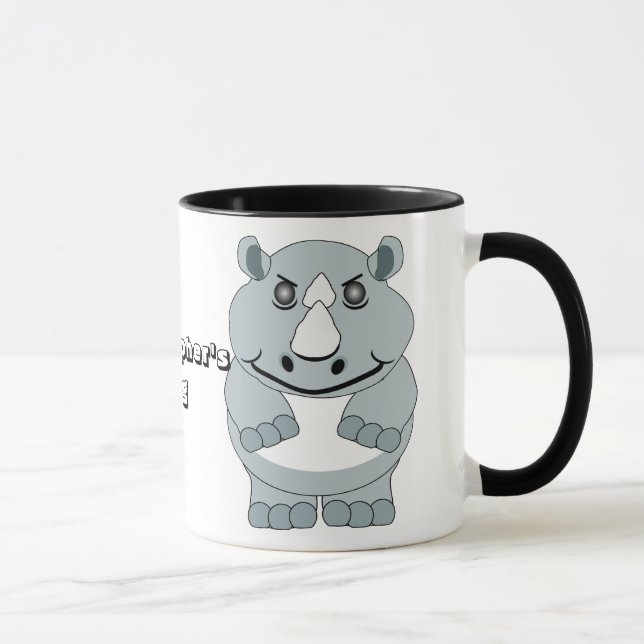 Personalised Rhino Design Mug (Right)