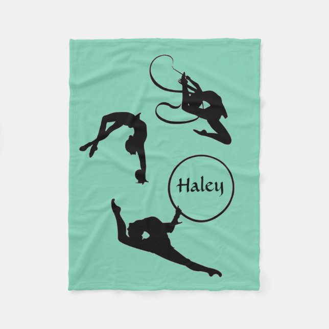 Personalised Rhythmic Gymnastics fleece blanket (Front)