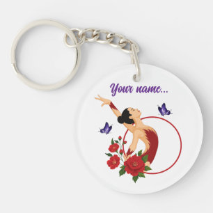 Personalised Rhythmic Gymnastics Key Ring