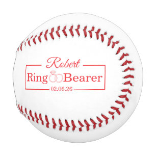 Personalised Ring Bearer Baseball Gift for Groomsm