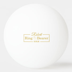 Personalised Ring Bearer Baseball Gift for Groomsm Ping Pong Ball