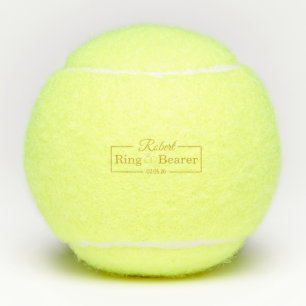 Personalised Ring Bearer Baseball Gift for Groomsm Tennis Balls