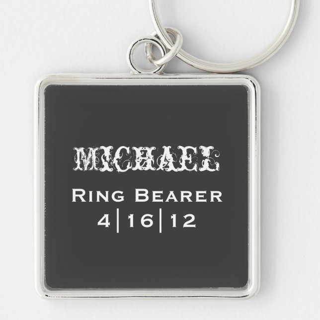 Personalised Ring Bearer Keychain (Front)