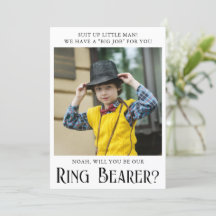 Personalised Ring Bearer Proposal Photo Card