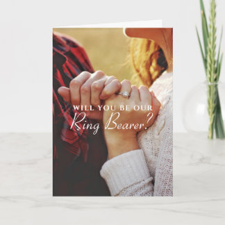 Personalised Ring Bearer, Wedding Card