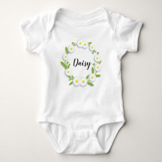 Personalised Ring of Daisies Baby Bodysuit