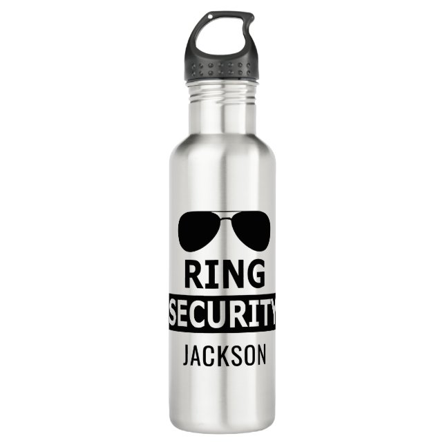 Personalised Ring Security Ring Bearer 710 Ml Water Bottle (Front)