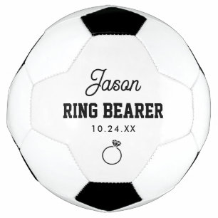 Personalised Ring Security Ring Bearer Gift Soccer Ball