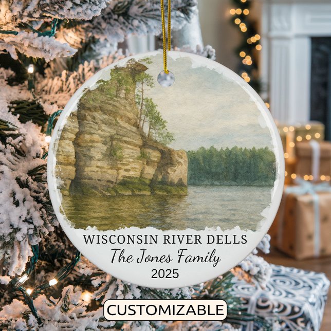 Personalised River Dells Ornament, Wisconsin Ceramic Ornament (Creator Uploaded)