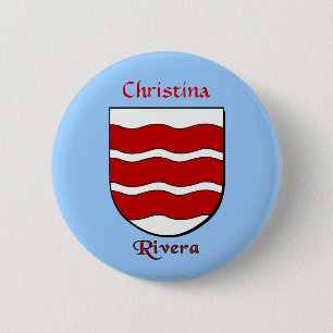 Personalised Rivera Historical Shield 6 Cm Round Badge
