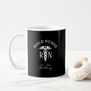 Personalised RN Male Nurse Graduation Gift Coffee Mug