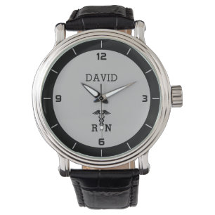 Personalised RN Medical Symbol Nurse Gift Watch