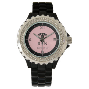 Personalised RN Medical Symbol Nurse Roman Dial Watch