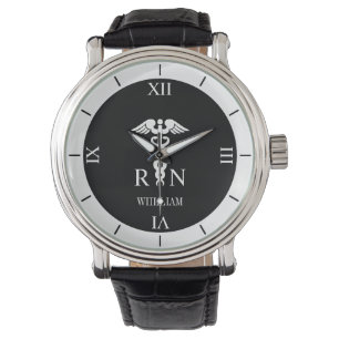 Personalised RN Medical Symbol Nurse Roman Dial Watch