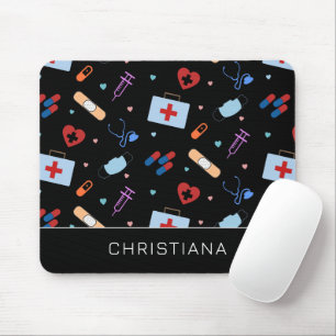 Personalised RN Nurse Doctor Medical Pattern Mouse Pad