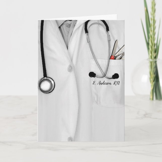 personalised rn nurse graduation card (Front)