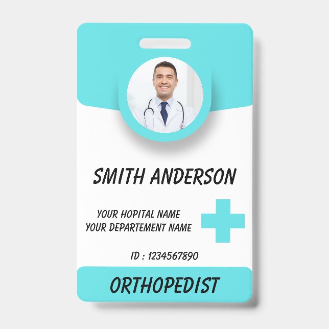 Personalised RN Nurse Identification Badge ID Badge (Front)