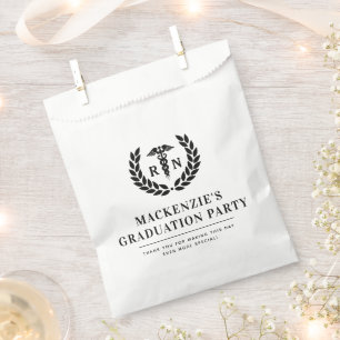Personalised RN Nursing School Graduation Elegant Favour Bag