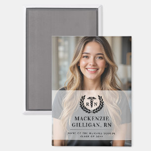 Personalised RN Nursing School Graduation Elegant Magnet