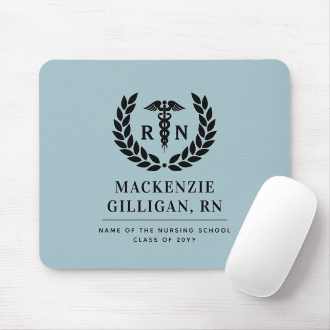 Personalised RN Nursing School Graduation Elegant Mouse Pad (With Mouse)