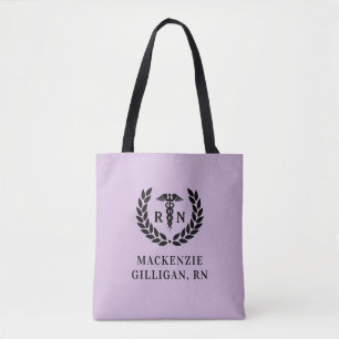 Personalised RN Nursing School Graduation Elegant Tote Bag