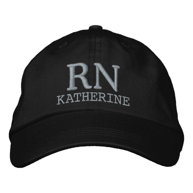 Personalised RN Registered Nurse Graduation Embroidered Hat (Front)