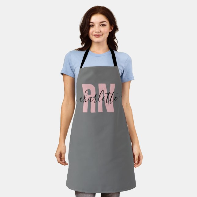Personalised RN Registered Nurse Graduation Gifts Apron (Worn)