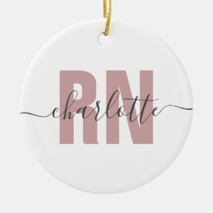 Personalised RN Registered Nurse Graduation Gifts Ceramic Ornament