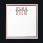 Personalised RN Registered Nurse Graduation Gifts Notepad<br><div class="desc">Personalised RN Registered Nurse Graduation Gifts sweatshirt- This personalised nurse design makes a great gift for every RN Registered Nurse!</div>