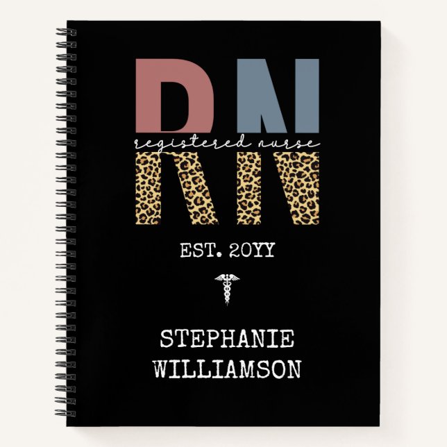 Personalised RN Registered Nurse Graduation Notebook (Front)