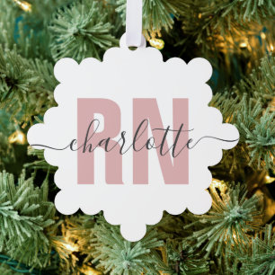 Personalised RN Registered Nurse Graduation Tree Decoration Card