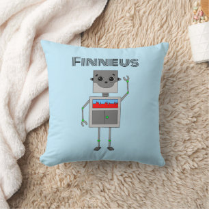 Personalised Robot Themed Cushion