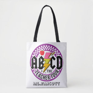 Personalised Rock Band Inspired Teacher Tote Bag