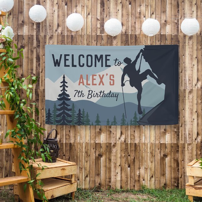 Personalised Rock Climbing Birthday Party Welcome Banner (Creator Uploaded)
