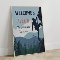 Personalised Rock Climbing Birthday Party Welcome