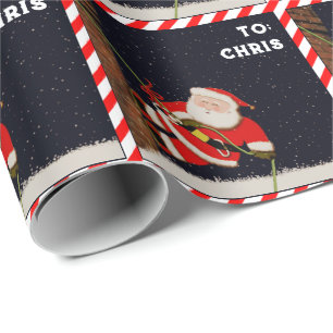 Personalised Rock Climbing Holiday Gift Wrapping Paper