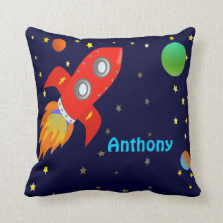 Personalised Rocket Ship Cushion