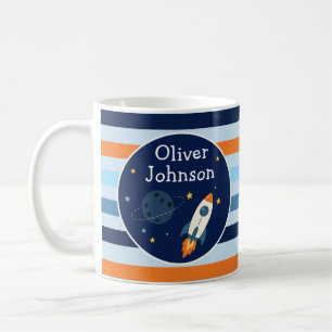 Personalised Rocket Ship Space Adventure Coffee Mug