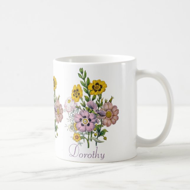 Personalised Rockroses Coffee Mug (Right)