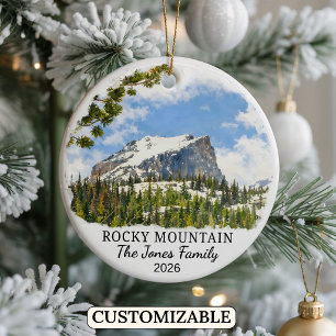 Personalised Rocky Mountain National Park Colorado Ceramic Ornament