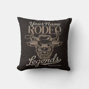 Personalised Rodeo Old West Steer Roping Legends Cushion