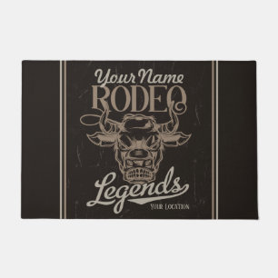 Personalised Rodeo Old West Steer Roping Legends  Doormat