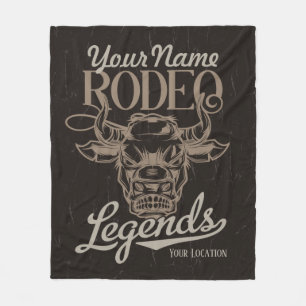Personalised Rodeo Old West Steer Roping Legends Fleece Blanket