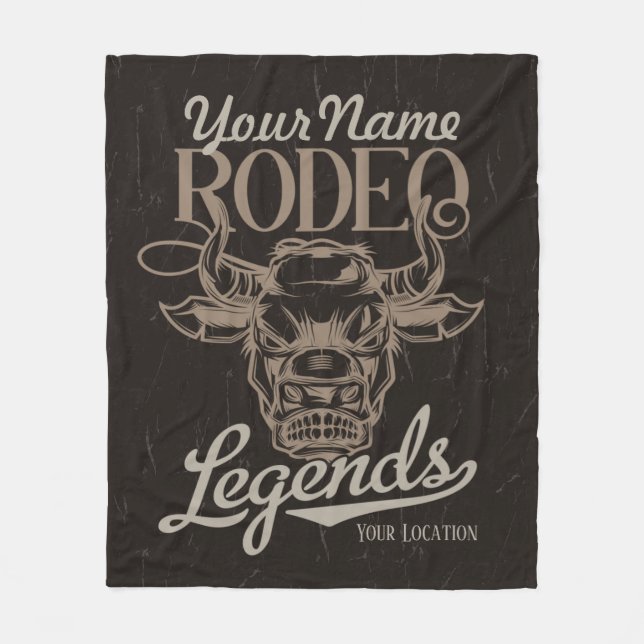 Personalised Rodeo Old West Steer Roping Legends Fleece Blanket (Front)